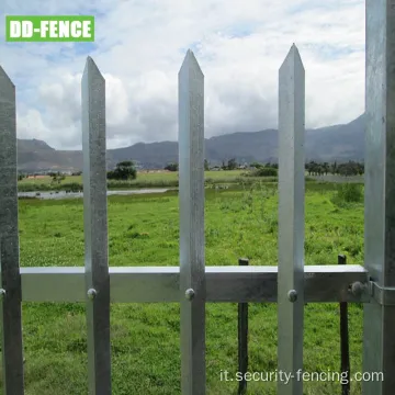 Fence palizzata in acciaio di sicurezza galvanizzata